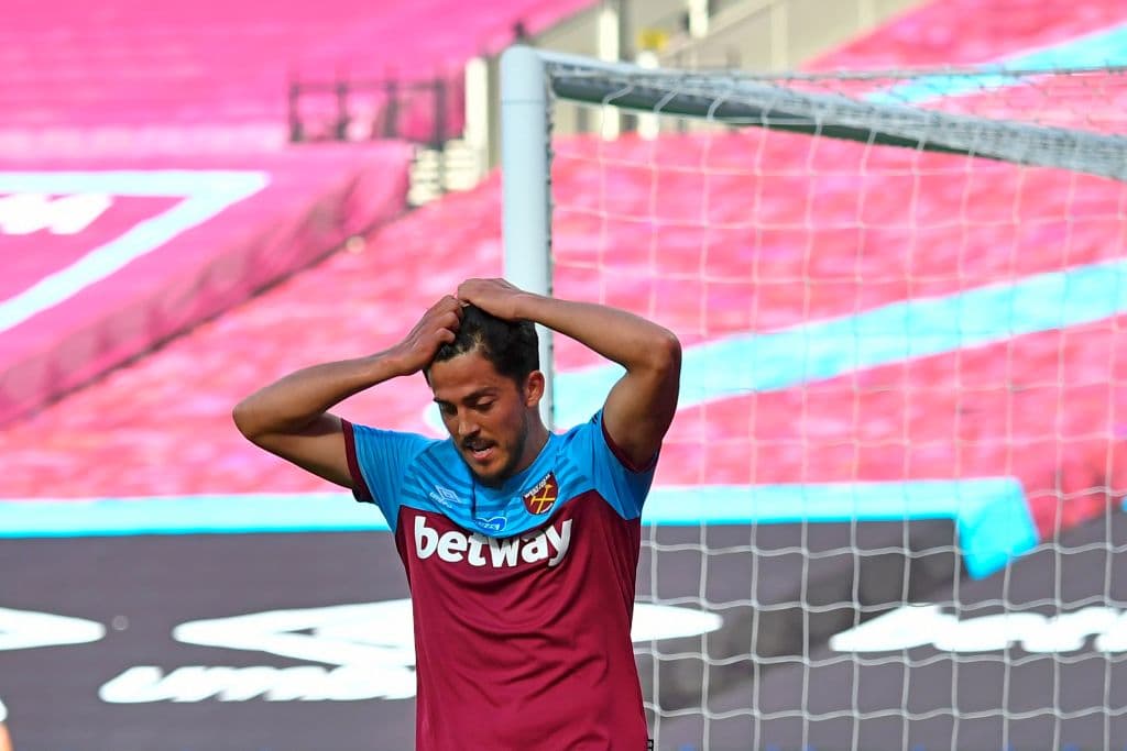 El primer tiempo terminó sin goles y West Ham estuvo más cerca de romper el cero en el marcador.