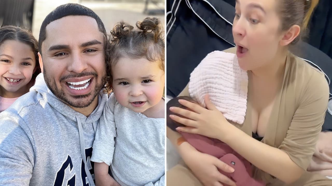 La bebé de Larry Hernández le da una nueva alegría a tres días de nacida: "Trajo torta bajo el brazo"