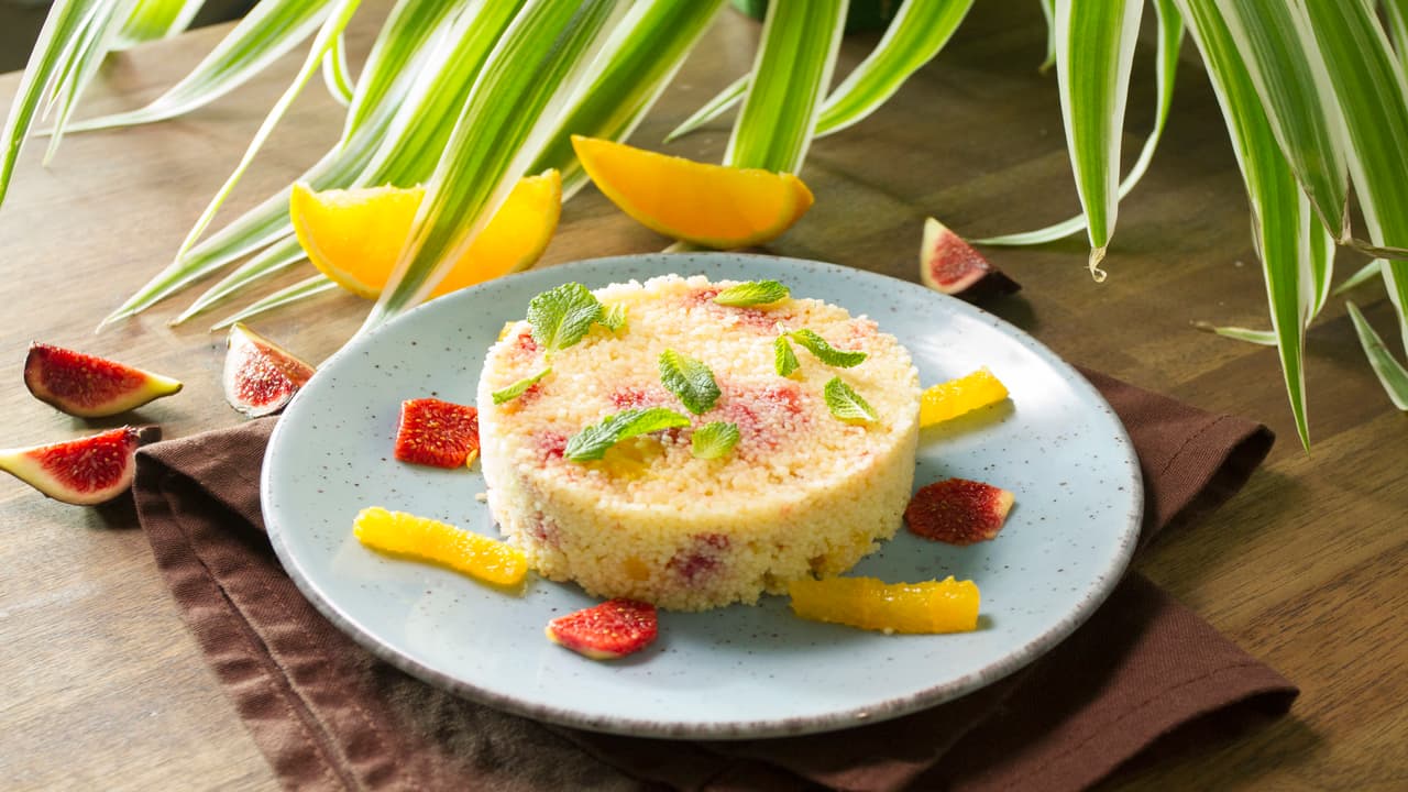 Cuscús con higos y naranja