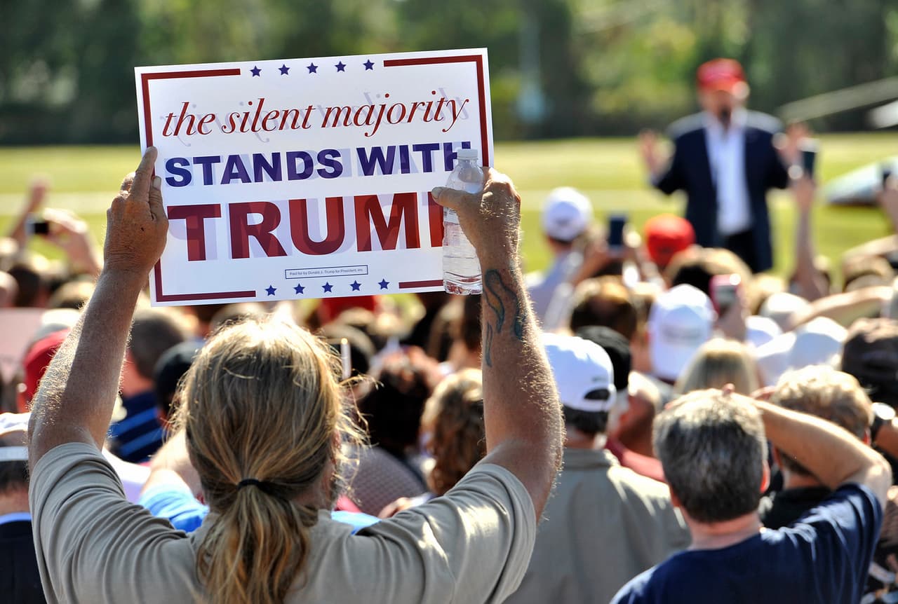 El mitin exterior de Trump.