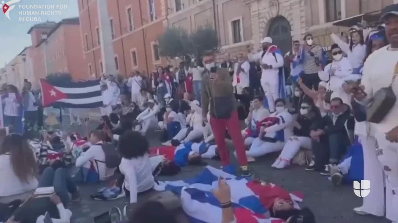 El Vaticano explica por qué no dejó entrar a exiliados cubanos a la plaza de San Pedro