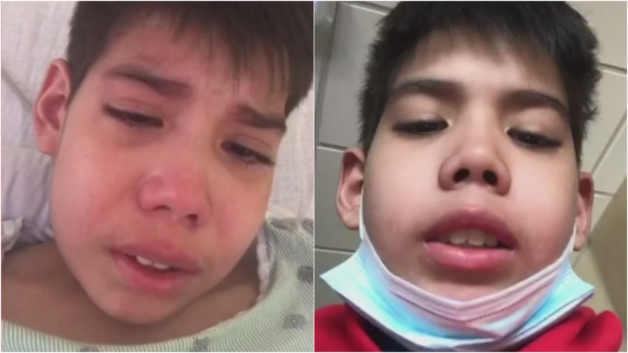 <b>"Quiero estar con ustedes": niño con lupus llora en un hospital al pedir volver con sus padres deportados</b>
<br>
<br>Patrick Olivera, de 13 años, fue separado de sus padres el 25 de diciembre en el aeropuerto de Miami. Sus progenitores se encuentran ahora en Perú mientras que el pequeño permanece en EEUU. "Él está sufriendo", dijo la madre del pequeño. La familia requiere ayuda legal porque no sabe cuándo volverá a ver a su hijo.