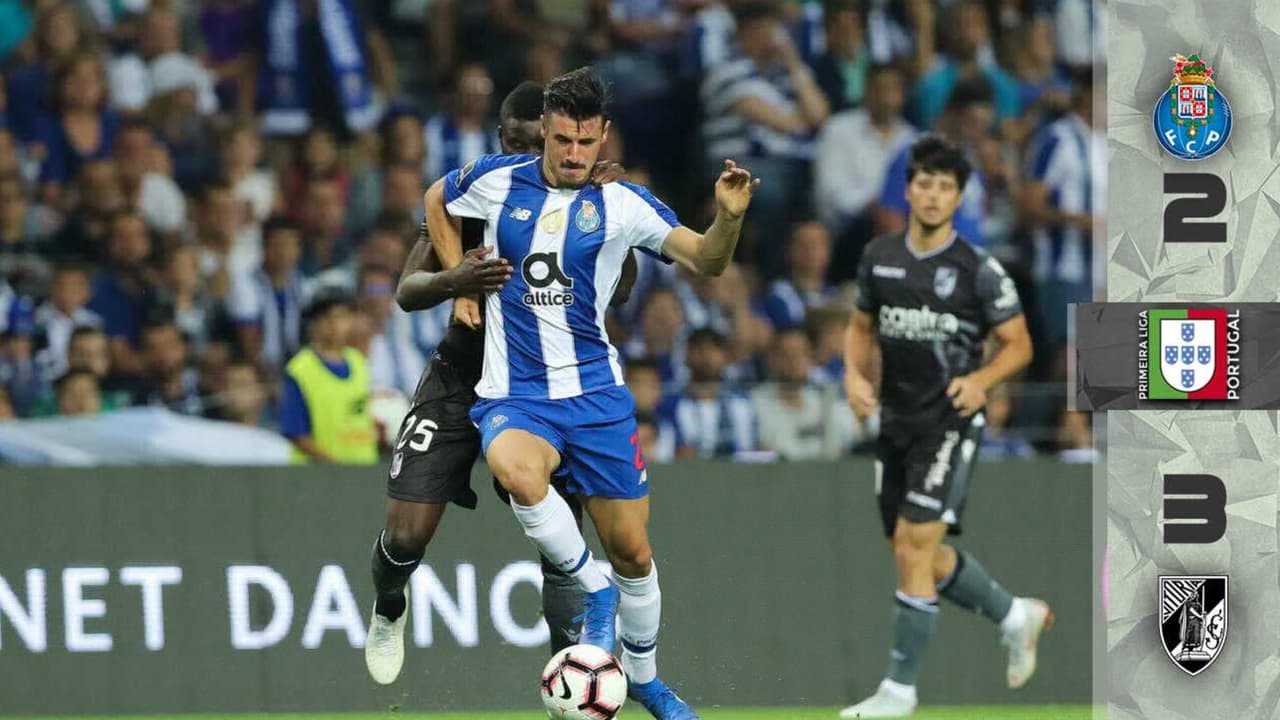 Espectacular voltereta del Vitoria Guimares sobre el Porto; 'Tecatito' salió lesionado