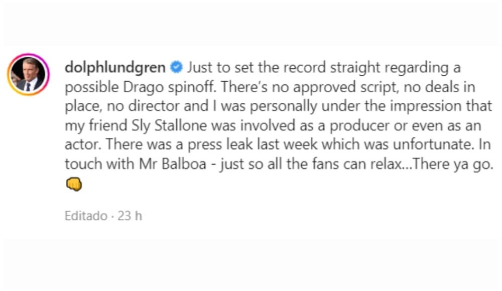 Dolph Lundgren aclaró la situación del spin-off de 'Rocky'