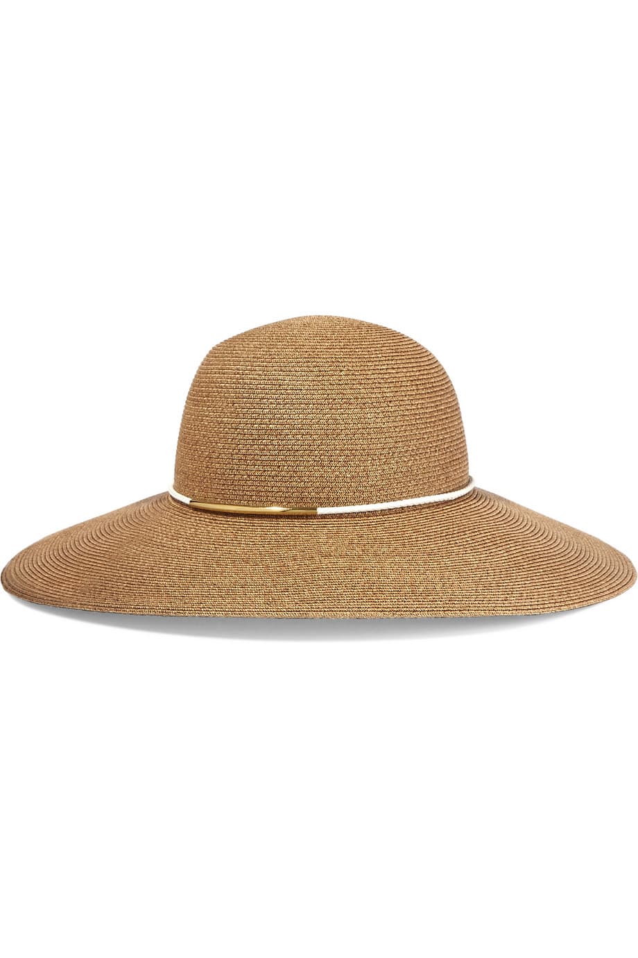 Busca uno de paja, de ala caída y pequeño cintillo como este de Eugenia Kim.