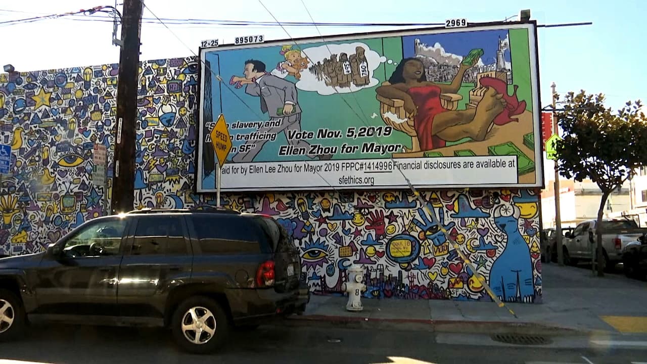 Candidata a la alcaldía de San Francisco paga por polémica valla publicitaria que caricaturiza a London Breed