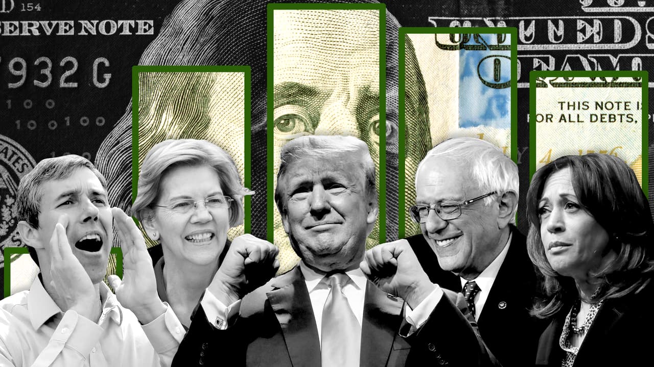 Trump, Sanders, O'Rourke: quién va ganando la carrera del dinero para la campaña 2020 