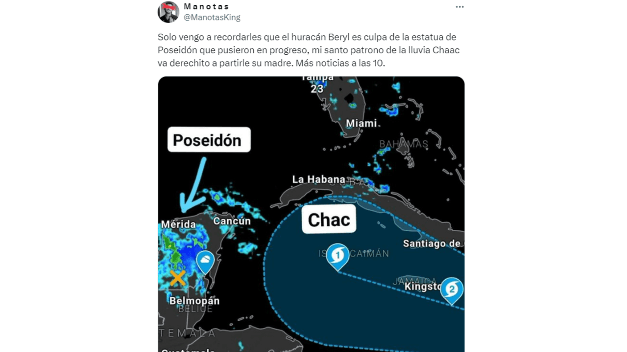 La supuesta batalla entre Chaac y Poseidón inundó de memes las redes sociales.