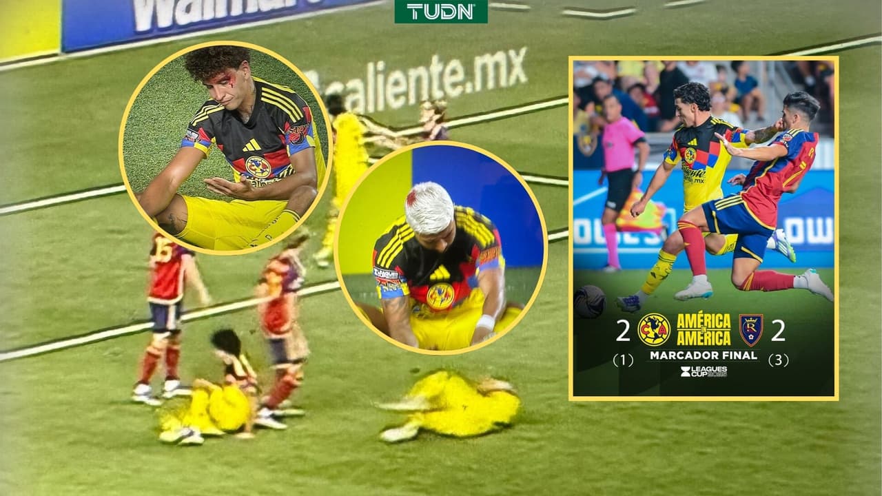 América sufre choque entre compañeros... y en penales en Leagues Cup