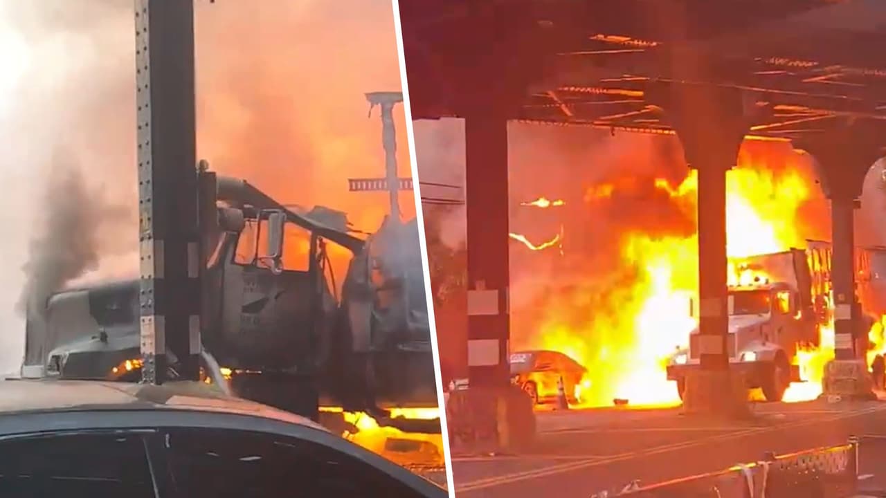 Se incendia camión en calles del Bronx y fuego se extiende a autos estacionados