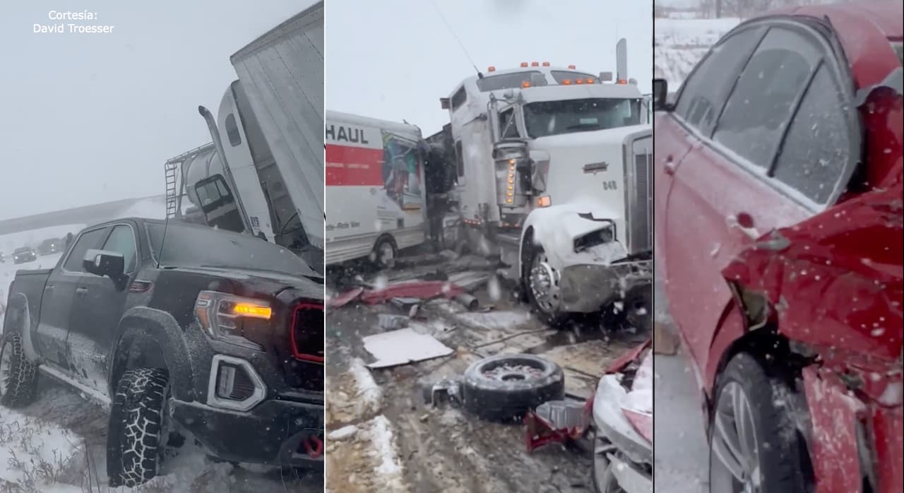 Un accidente masivo se registro la tarde del jueves en la Interestatal 39, en la salida de El Paso, Illinois.