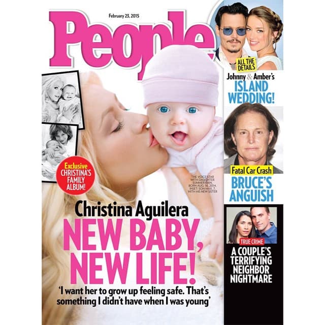 Christina Aguilera presentó a su nena en la revista People.