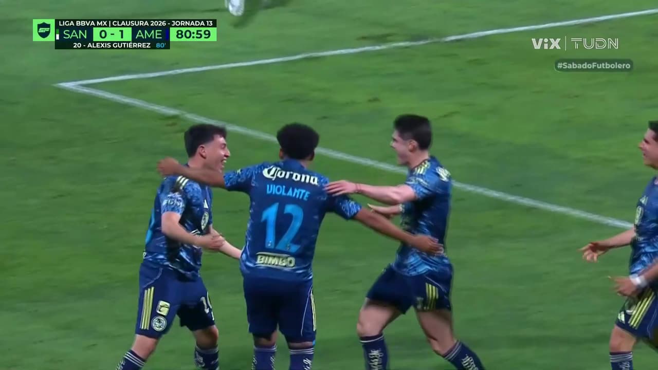 ¡El golazo de Alexis Gutiérrez a Santos que pone el primero para América!