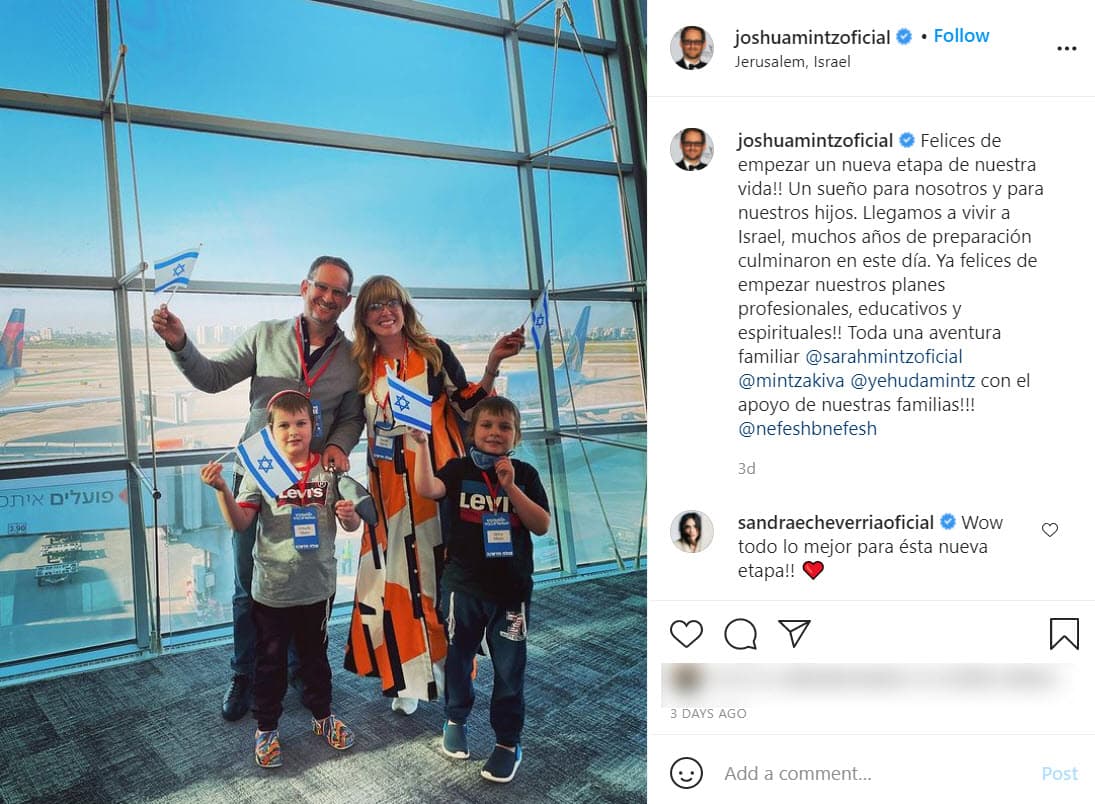 La colombiana confesó que radicar en esa nación era un deseo de su esposo, el productor
<b>Joshua Mintz</b>, y también mencionó las ventajas que sus hijos,
<b>Akiva y Yehuda</b>, tendrán al crecer ahí.
<br>