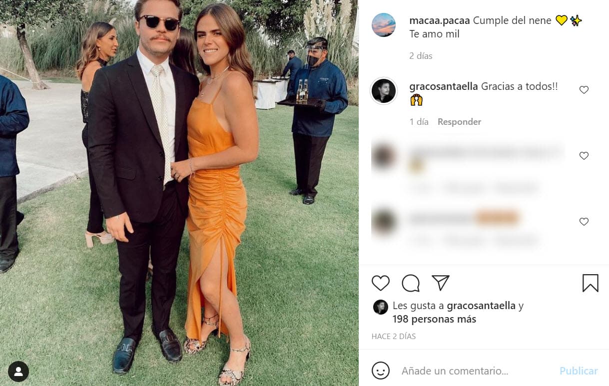 Actualmente tiene novia, Macarena Moreno, quien durante el pasado fin de semana le organizó una fiesta por su cumpleaños: "
<b><a href="https://www.instagram.com/p/CPdS5Ntn8nl/" target="_blank">Cumple del nene</a></b>, te amo mil", le escribió, a lo que Graco agradeció.