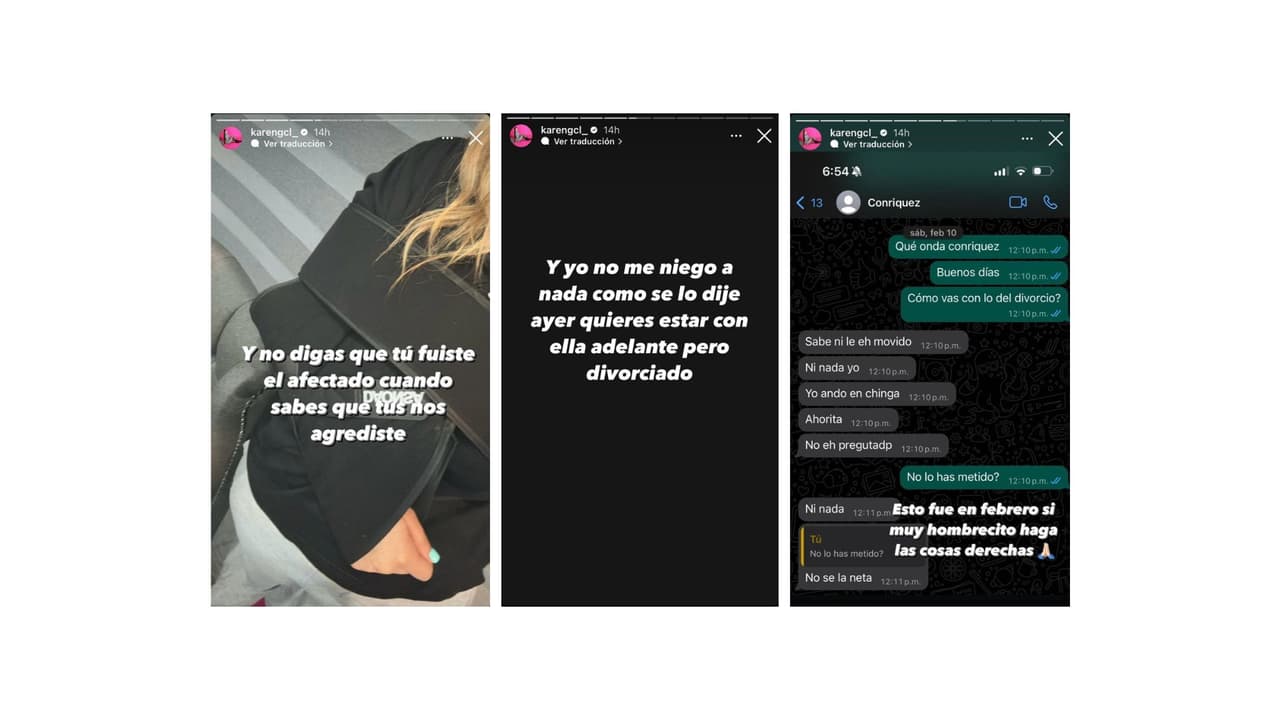 Exesposa de Luis R. Conriquez apareció usando un cabestrillo en su brazo.