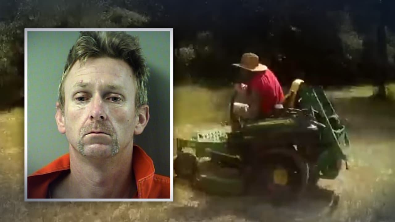 Atrapan a un prófugo que intentaba escapar en una cortadora de pasto