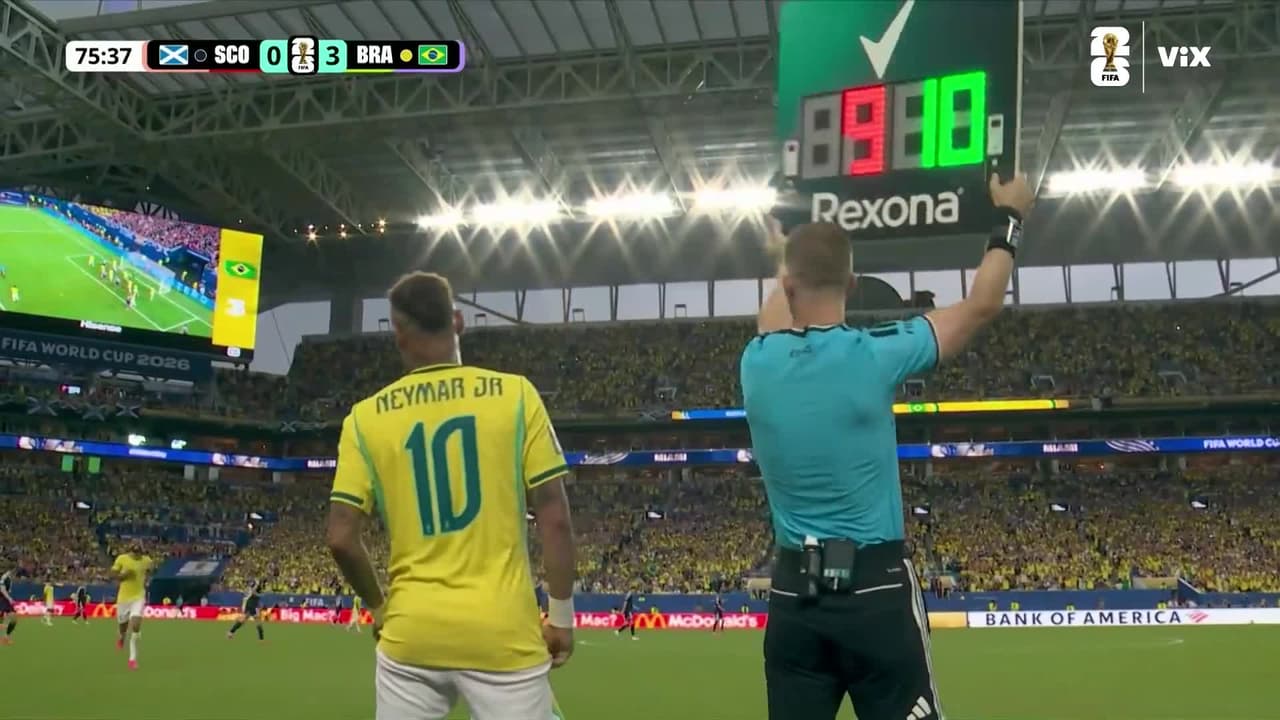 ¡Neymar está de regreso en una Copa del Mundo y la reacción del estadio es imperdible!