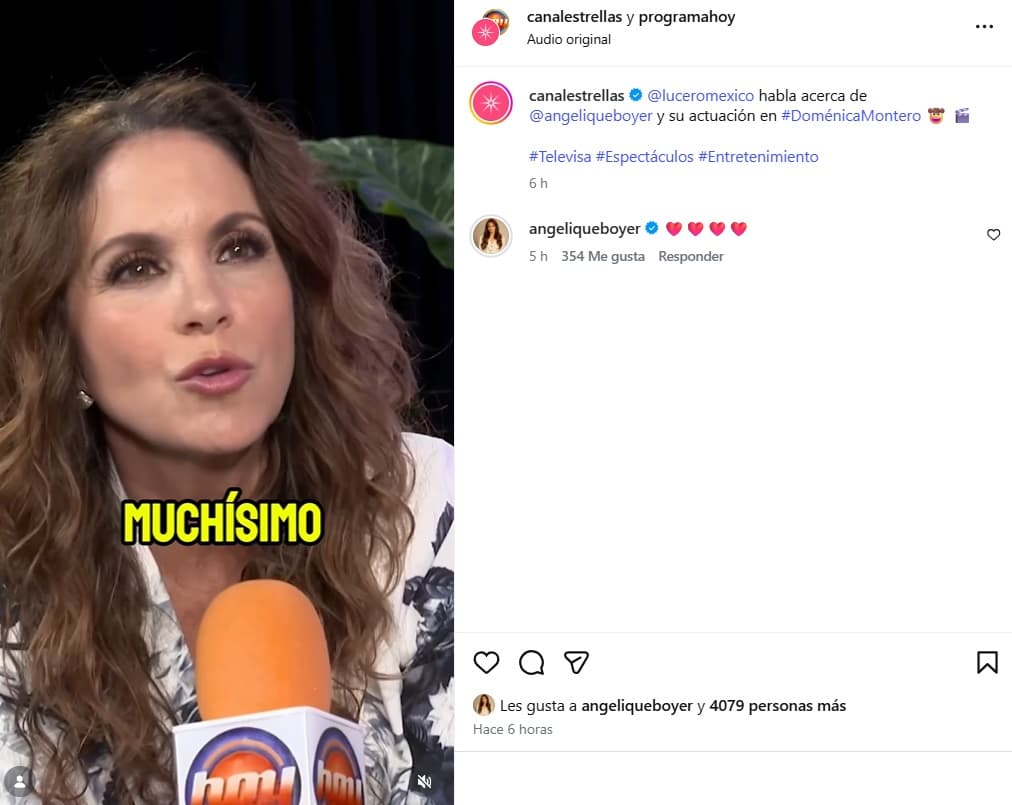 Angelique Boyer reaccionó a las palabras de Lucero.