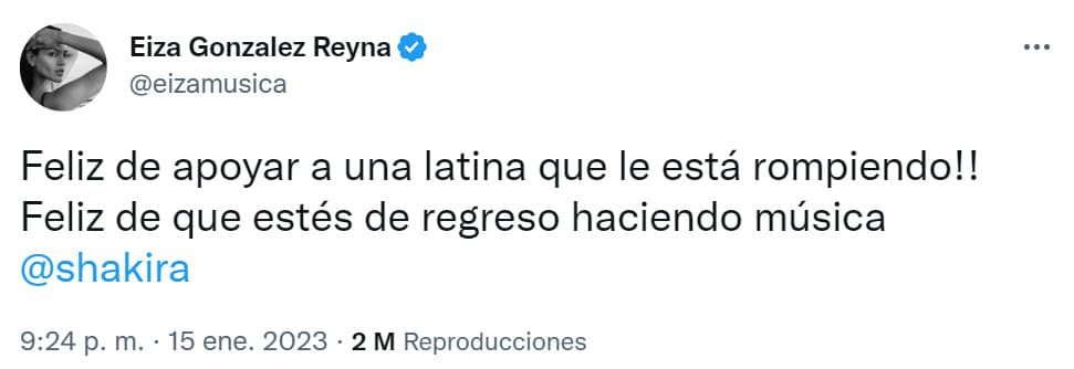 Eiza González apoya a Shakira.
