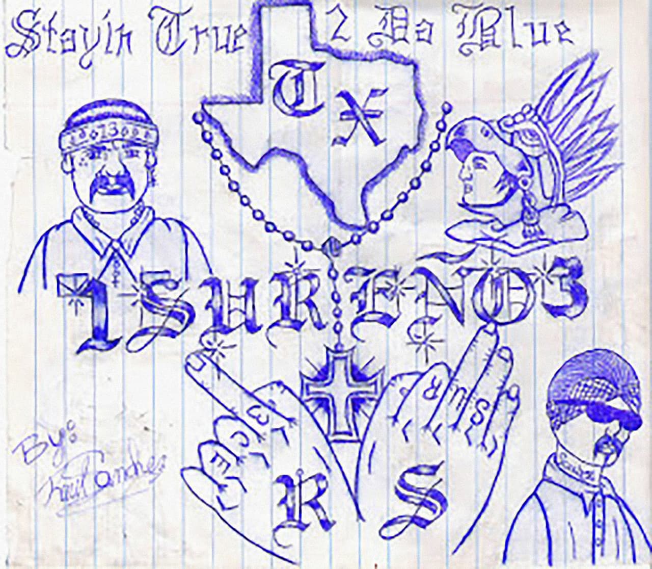 <b>Los Sureños. </b>También conocidos como 'Sur Trece', el grupo se originó en el sistema penitenciario de California, luego de una guerra de bandas que terminó separando a 'Los Norteños', asociados a la pandilla 'Nuestra Familia' (del norte del estado) y 'Los Sureños', asociados a la pandilla 'Mexican Mafia', en los 60. No tienen estructura nacional, cada grupo local es independiente con un líder que delega y supervisa las actividades delictivas. Tanto en la calle como en prisión sus miembros actúan como soldados que ejecutan misiones criminales. Están distribuidos por todo el país y tienen vínculos con organizaciones delictivas mexicanas al sur de la frontera. Se identifican con los símbolos aztecas, entre otros.