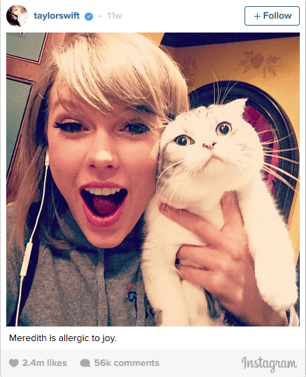 Su gatito y ella son la cosa más tierna es por eso que estas imágenes han sido las más vistas. Esta alcanzó más de 2 mil likes.