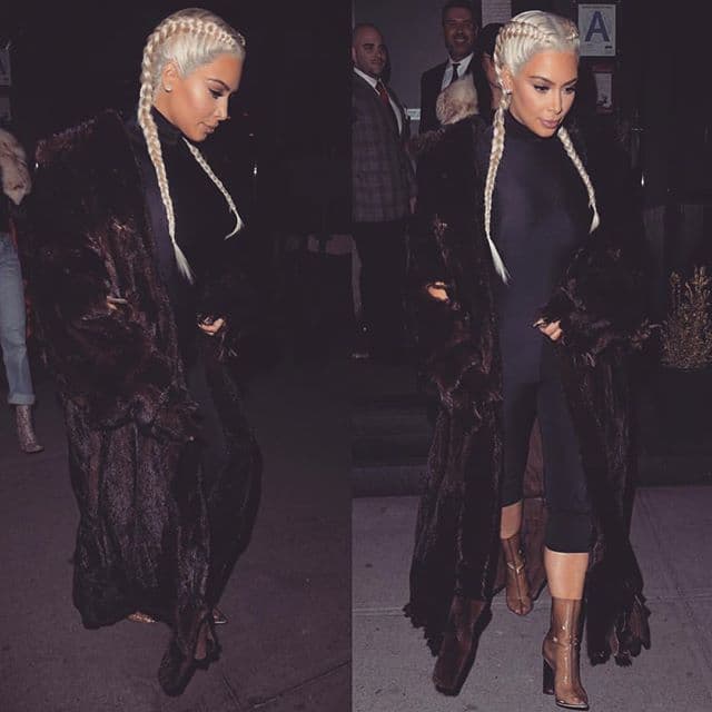 Pero la melena de Kim duró poco así de clara.