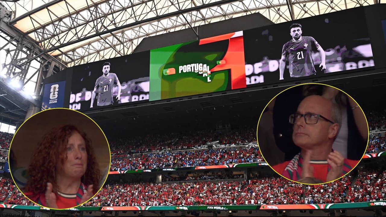 Captan a madre de Diogo Jota hasta las lágrimas en partido de Portugal