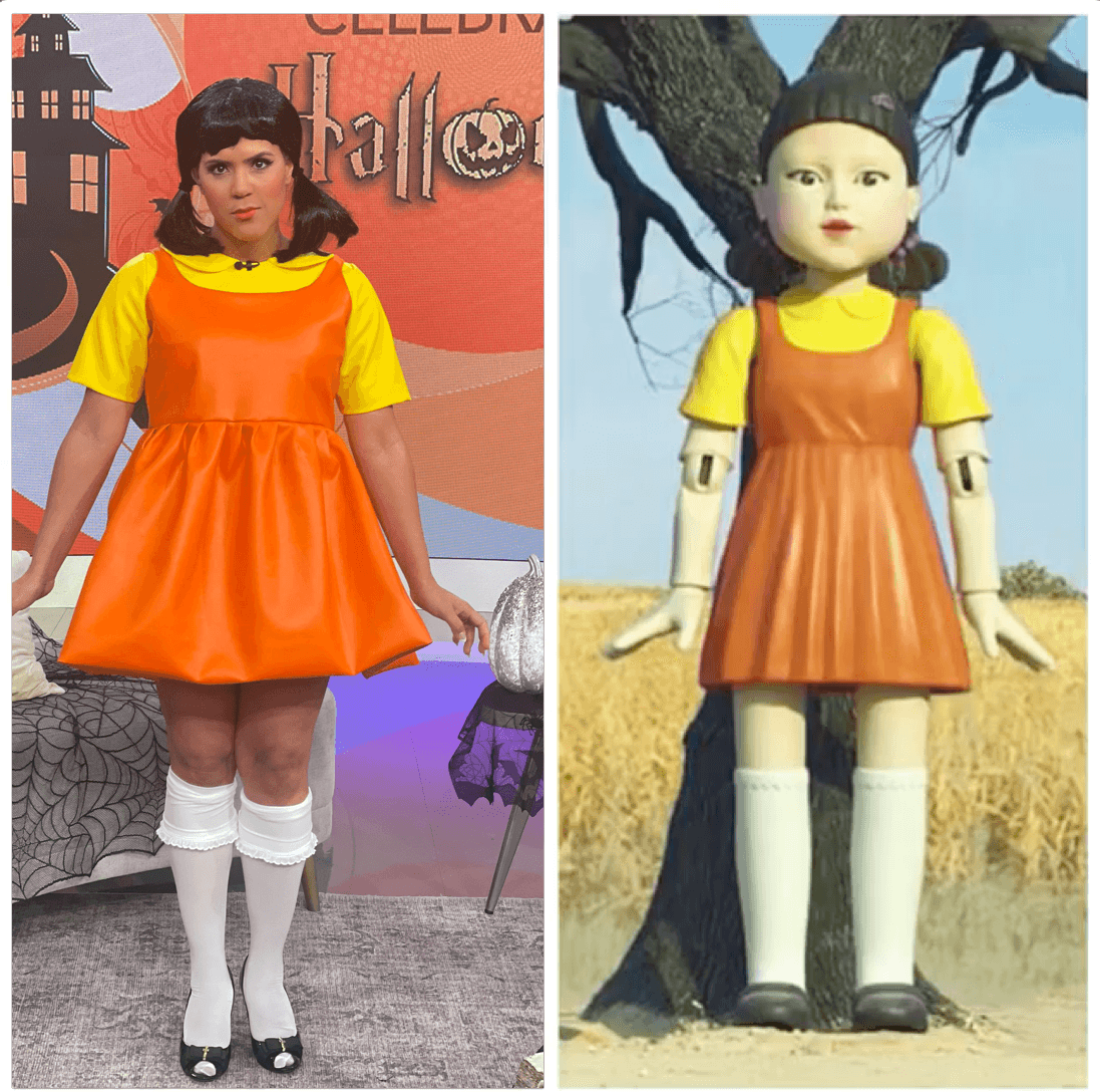 Francisca se sumó a la fiebre de 'Squid Game' y se disfrazó de la muñeca gigante que aparece en la serie. La dominicana puso a sus compañeros a jugar el famoso "red light, green light".