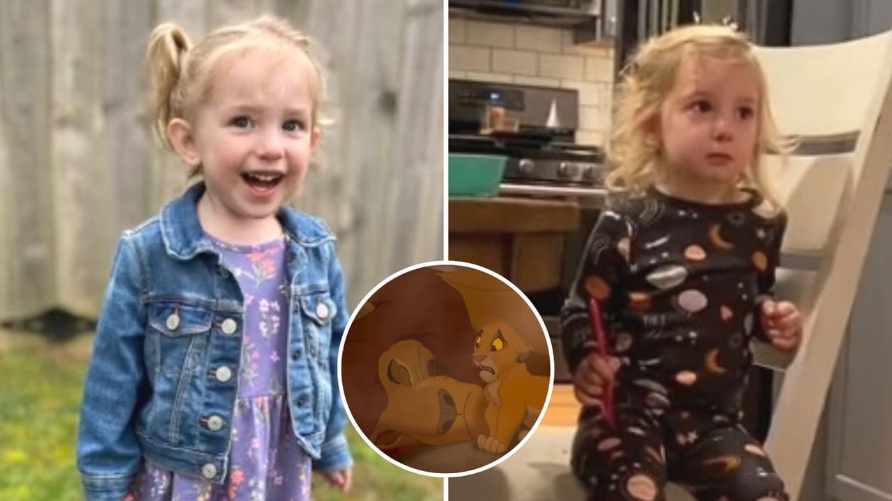 Niña de 3 años ve por primera vez 'El rey león' y su tierna reacción conmovió a Internet