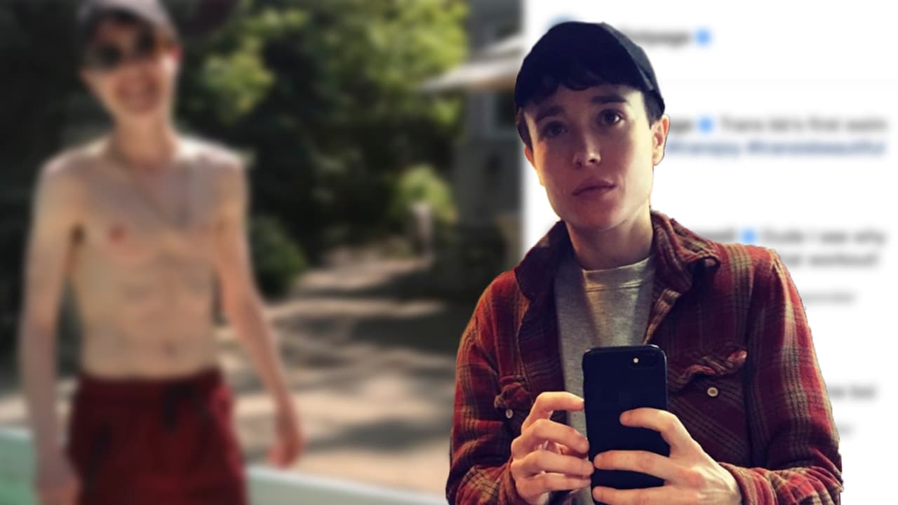 En mayo de 2021 compartió su 
<a href="https://www.univision.com/famosos/elliot-page-traje-de-bano-abdominales-transexual">primera foto con el torso desnudo</a> desde que anunció que es trans.