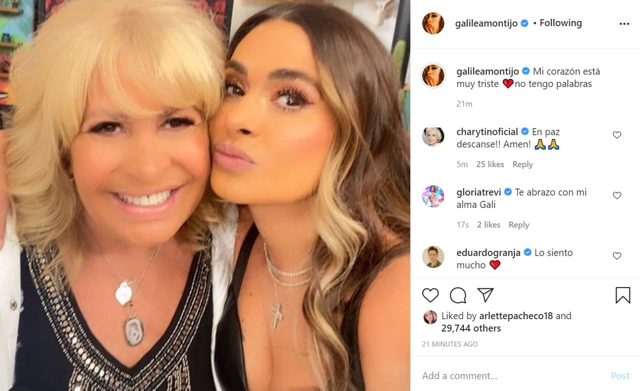 <b>Galilea Montijo</b> dijo: "Mi corazón está muy triste, no tengo palabras".
<br>