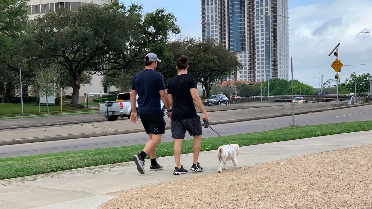 Las temperaturas han estado agradables que invitan a una caminata acompañados del mejor amigo del hombre y de la mujer.