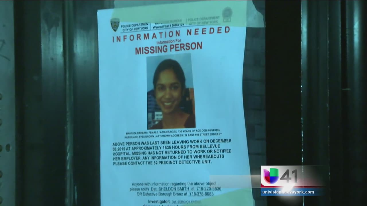 Esposo de enfermera desaparecida en El Bronx teme por su vida