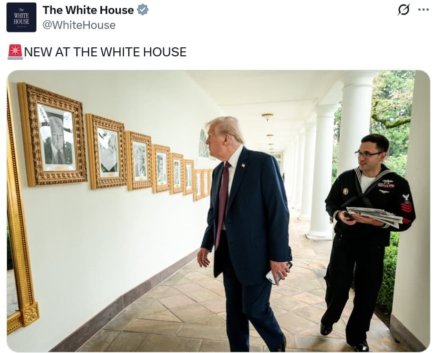 La Casa Blanca de Trump se burla de Biden en una nueva galería para "honrar" a los presidentes