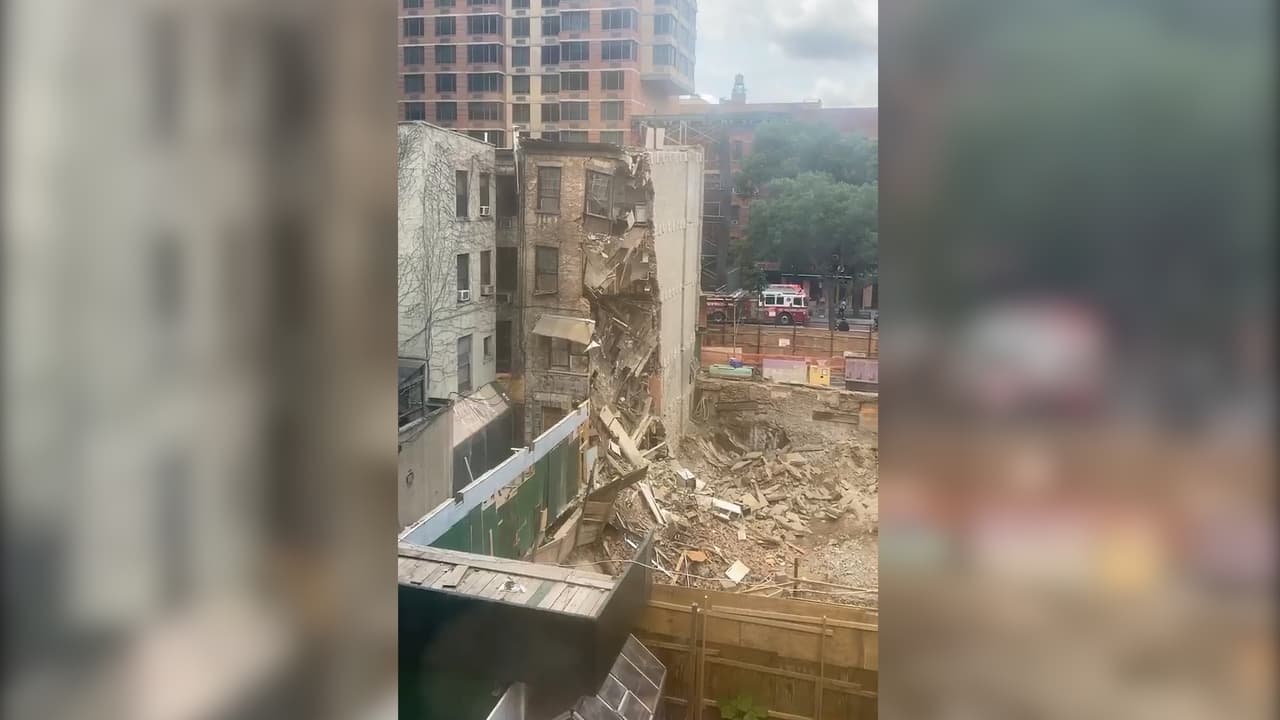 Edificio de Manhattan se derrumba por segunda vez en un día, causando problemas en el tráfico