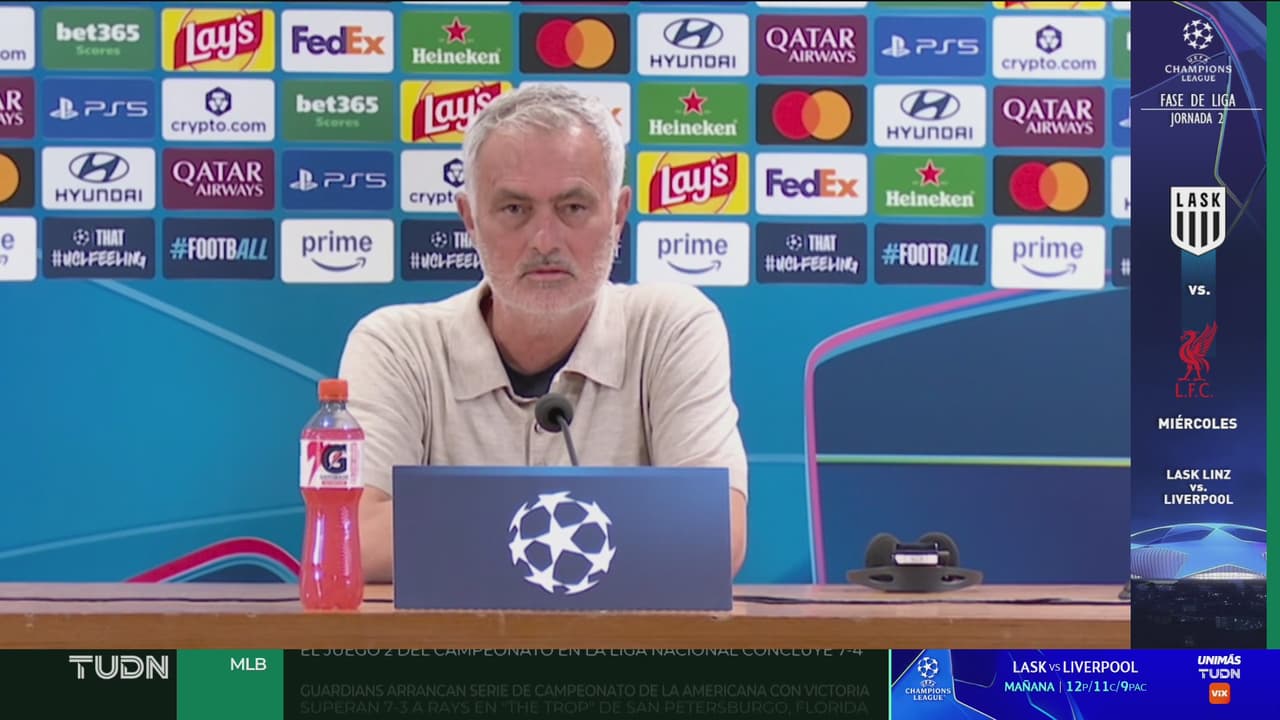 Polémica conferencia de prensa de José Mourinho previo al juego con la Roma