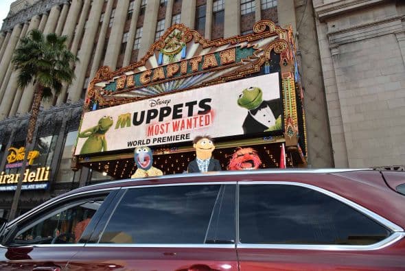 Los famosos títeres llegaron al Capital Theatre durante la premier de su más reciente película y sus fieles fanáticos se apoderaron del boulevard de las estrellas en Hollywood. Muppets Most Wanted es una comedia musical escrita por Bobin y Nicholas Stoller y continúa la saga de 2011 ‘The Muppets’. Esta vez, la rana Kermit y sus amigos se verán envueltos involuntariamente en un crimen internacional, mientras se encontraban de gira por Europa.