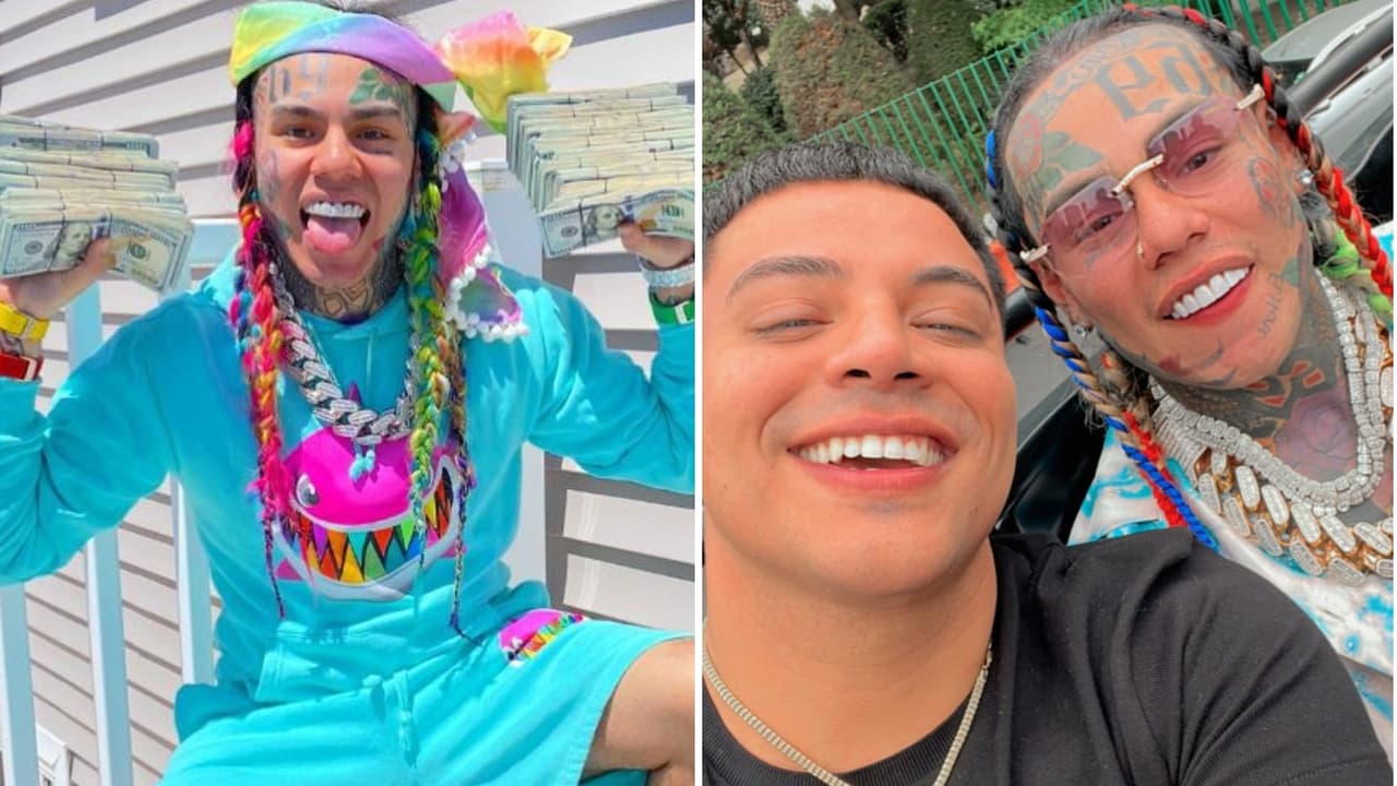 Tekashi se colgó de un autobús en movimiento y arriesgó su vida en su viaje con Grupo Firme