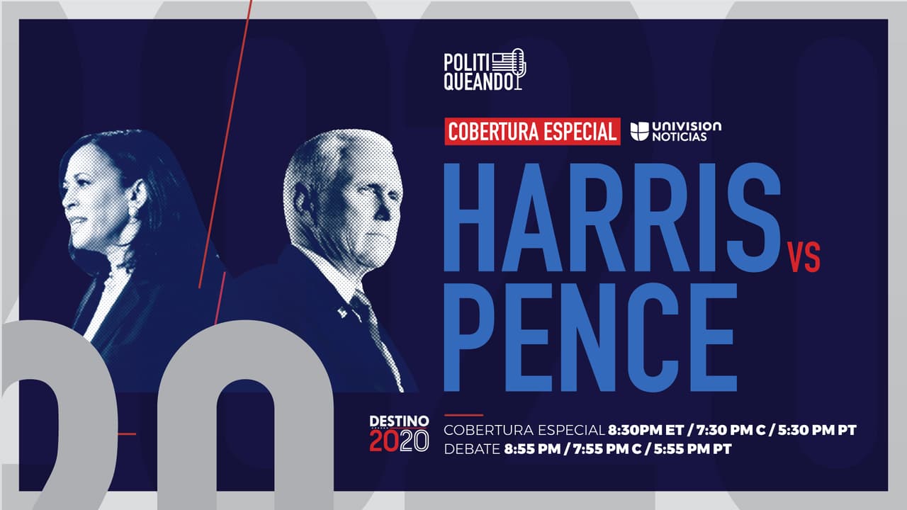 Cómo ver el debate por la vicepresidencia entre Pence y Harris en español por Univision Noticias