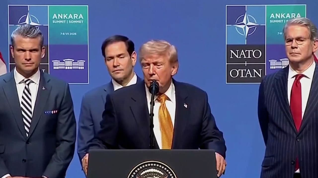Por amenaza de misil cambiaron a Donald Trump de avión en Turquía tras cumbre de la OTAN