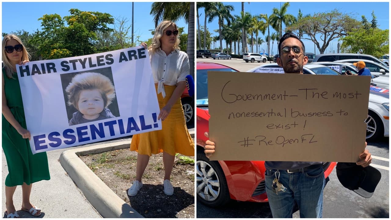 El grupo de personas que protestaron en una caravana en Miami, dicen que ya es el momento en que las autoridades deben abrir, después de haber sido afectados económicamente por el 
<b><a href="https://www.univision.com/local/miami-wltv/aumentan-a-3-364-los-casos-de-coronavirus-en-el-condado-miami-dade-cuantos-hay-en-cada-ciudad">coronavirus.</a></b>