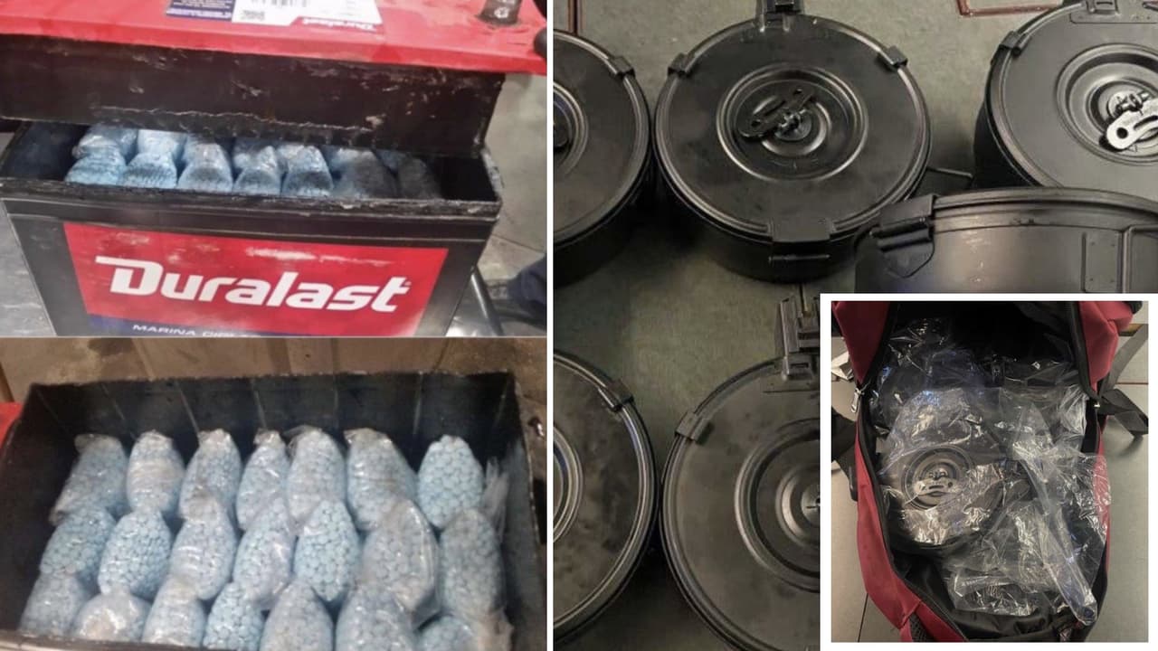 Cocaína en filtros de aceite, metanfetamina en llanta de repuesto y fentanilo en la batería: incautaciones en Arizona