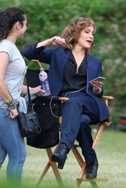 Jenni la pasó muy bien durante el día de filmación.