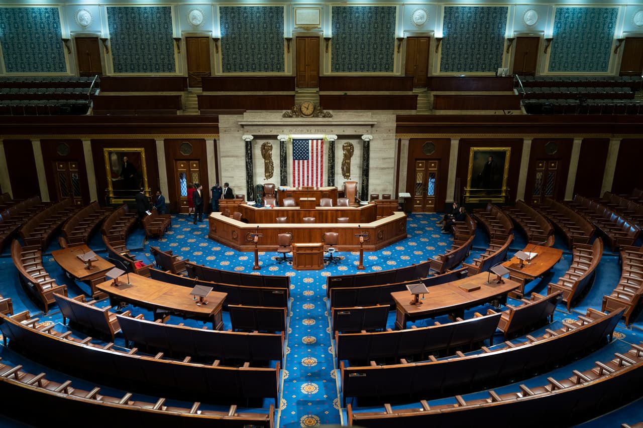 The chamber of the House of Representatives is seen before convening for the first day of the 116th Congress with Democrats holding the majority, at the Capitol in Washington, Thursday, Jan. 3, 2019. (AP Photo/J. Scott Applewhite)