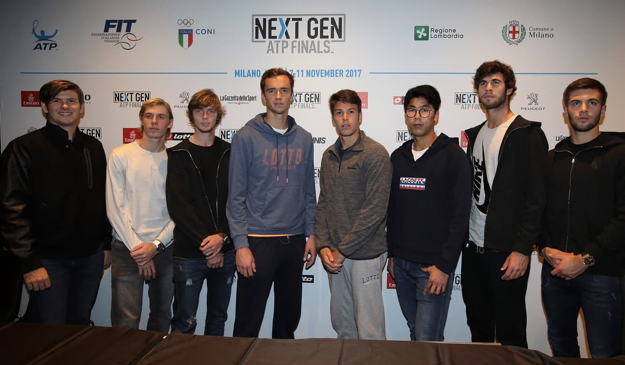 Daniil Mendelev, Denis Shapovalov, Andrey Rublev, Karen Khachanov, Borna Coric, Hyeon Chung, Gianluigi Quinzi y Jared Donaldson son los participantes.