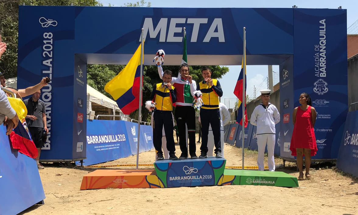 El sexto oro del día para México, segundo en ciclomontañismo, lo obtuvo Gerardo Ochoa, en el podio con los colombianos Jonathan Botero (plata) y Fabio Castañeda (bronce).