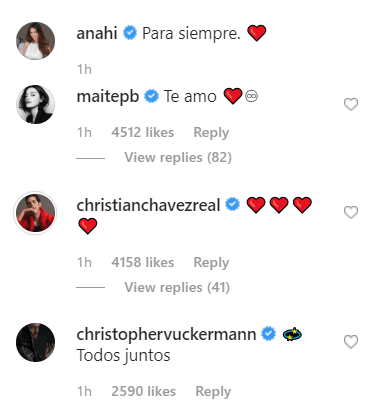 Anahí dedicó este mensaje a sus compañeros y Christopher Uckermann le contestó: "Todos juntos".