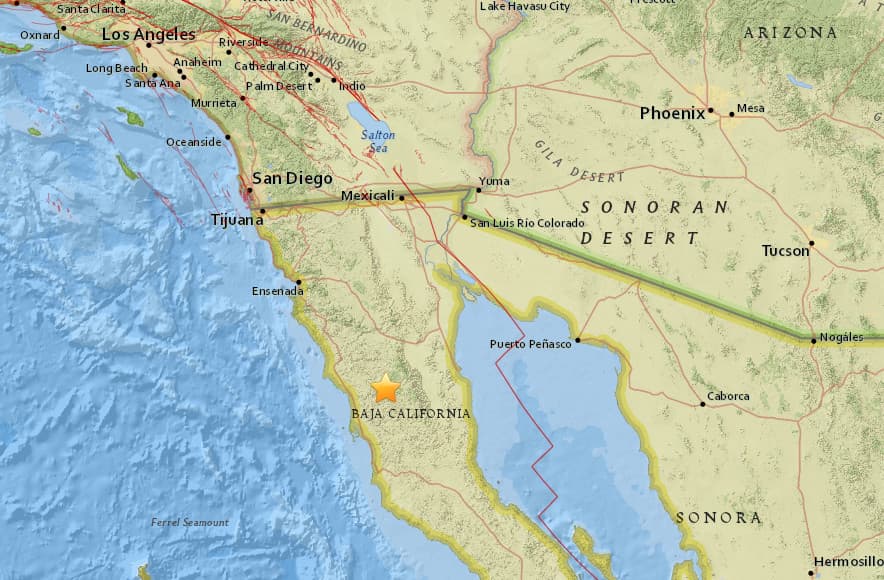 Temblor de 4.4 sacudió a Baja California