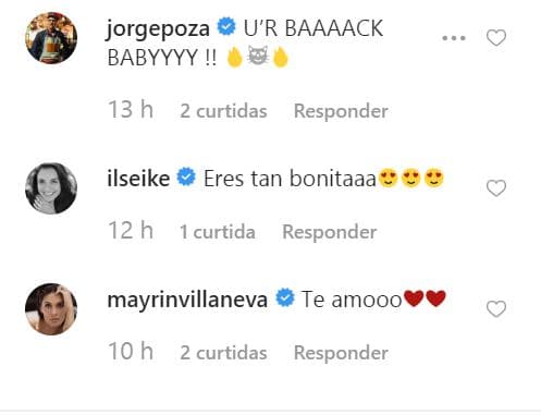 Los orgullosos padres de Romina reaccionaron ante la instantánea publicada por su primogénita.